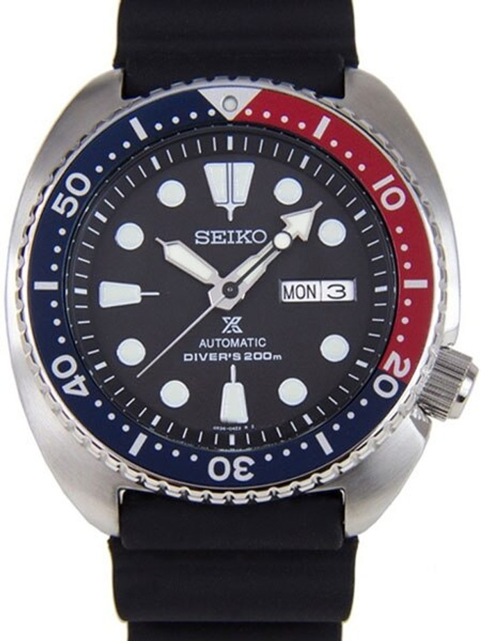 Seiko Turtle Prospex Automatic Dive Watch with Blue Dial and rubber strap # SRP779