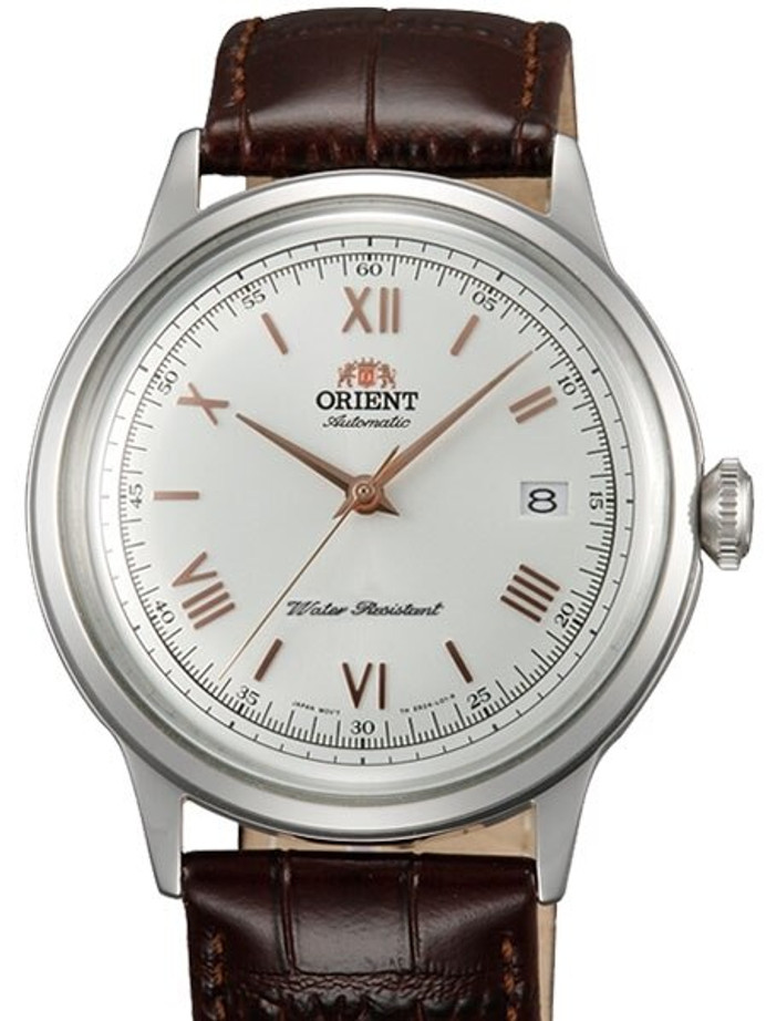 Orient 2nd-Gen Automatic Dress Watch with White Dial, Rose Goldtone Hands #AC00008W