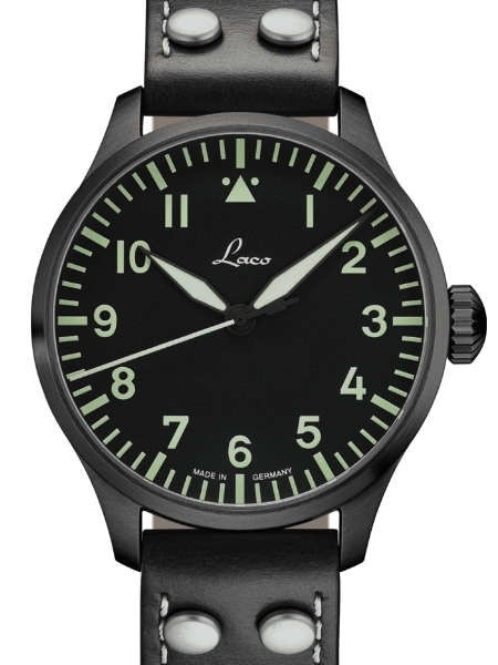 Laco Altenburg Type A Dial Miyota Automatic Watch, Black Ion Case