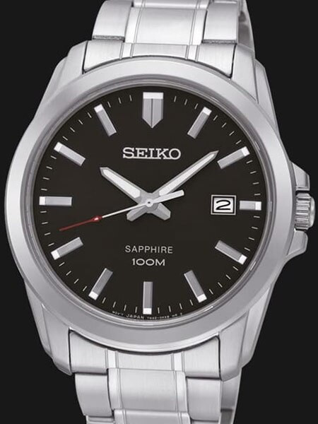 Seiko Quartz Watch with 41mm Stainless Steel Case and Bracelet, sapphire  crystal #SGEH49