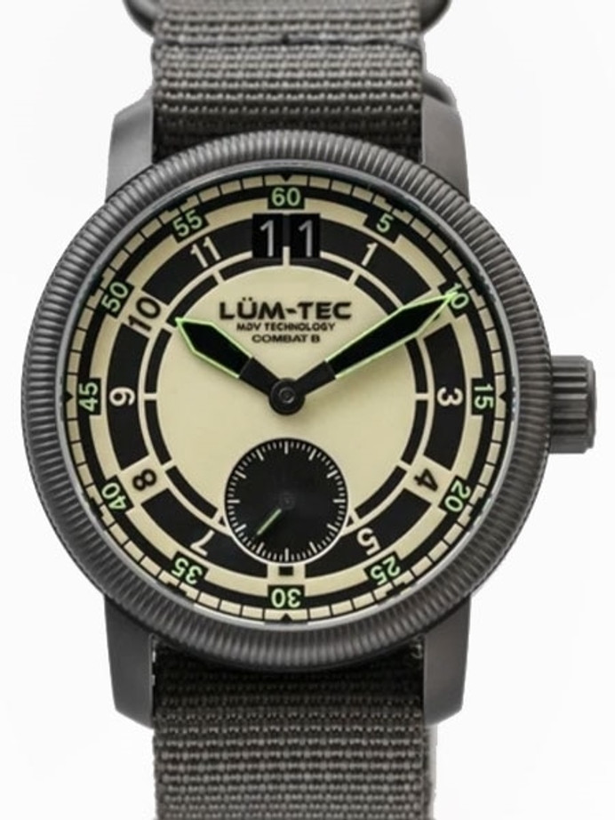 Lum-Tec Combat 43mm Watch with a Luminous Dial and Dome Sapphire Crystal #B47Max