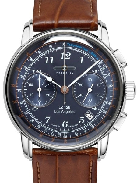 Graf Zeppelin Chronograph watch with sixty minute timer #7614-3