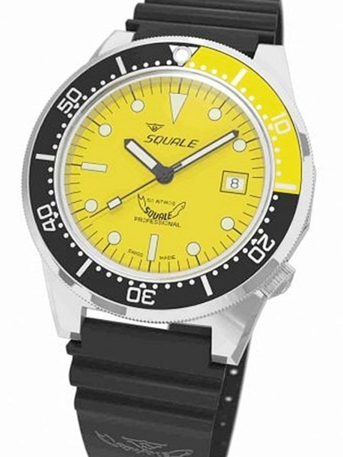 Squale 500 meter Professional Swiss Automatic Dive watch with Sapphire  Crystal #1521-026-Y