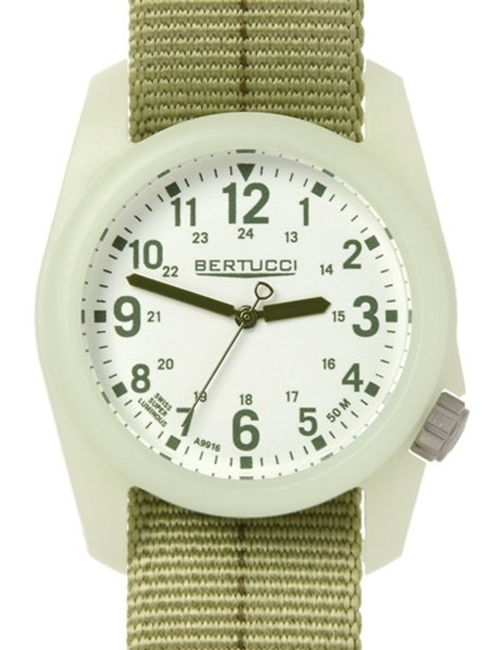 Bertucci DX3 Luminous Resin Watch, Nylon Strap, Luminous Dial - 11046