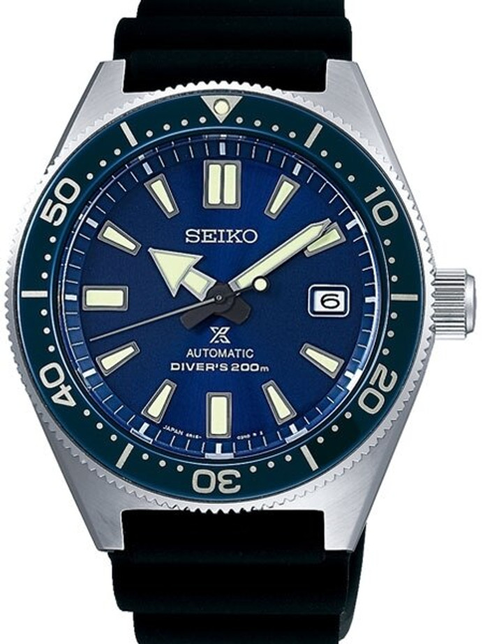 Seiko Prospex Automatic Dive Watch with Blue Dial and Dive Strap #SBDC053