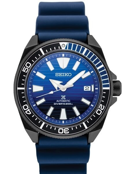 Seiko Samurai Prospex Automatic Save the Ocean Dive Watch with Blue Dial  #SRPD09