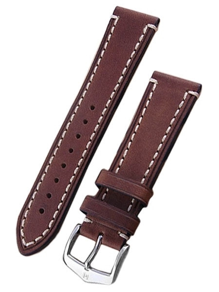Hirsch XL Liberty One Piece Brown Calf Leather Watch Strap #109202-10