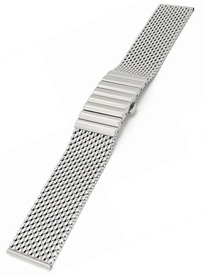 STAIB Satin Finish Mesh Bracelet #STEEL-2792-1192PBS-S (Straight End, 20mm)