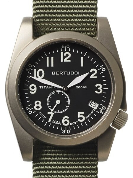 Bertucci 13334 A-11T Americana Quartz Field Watch with Titanium Case
