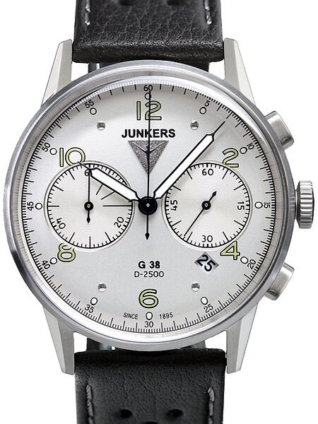 Junkers G38 Silver Dial, Quartz Chronograph with 60-Minute Timer