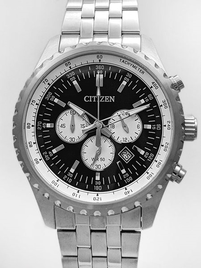 Citizen Quartz Chronograph Watch with Stopwatch, 24-Hour Sub-Dial  #AN8061-54E