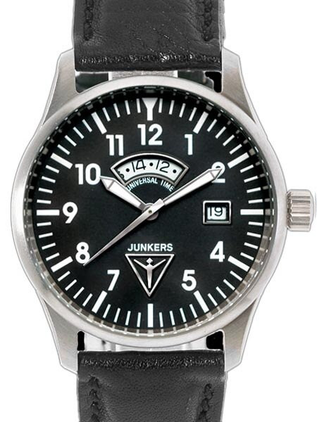 Junkers JU-52 Swiss GMT Watch with Second Independent Time Zone