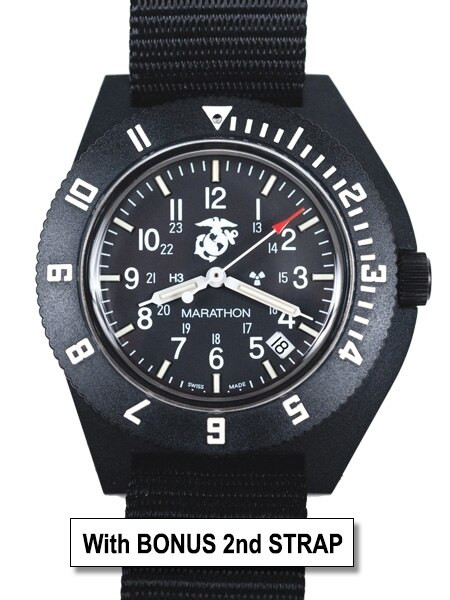 Marathon Swiss Quartz Navigator Pilot Watch with acrylic crystal
