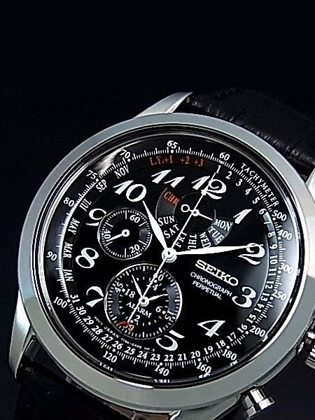 Seiko Chronograph, Alarm Watch with Perpetual Calendar and 44.6mm Stainless  Steel Case #SPC131P1