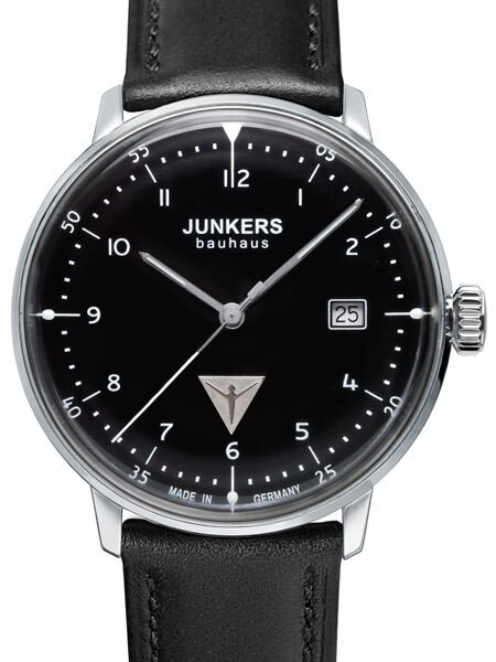 Junkers Bauhaus Swiss Quartz Watch with Domed Hesalite Crystal #6046-2