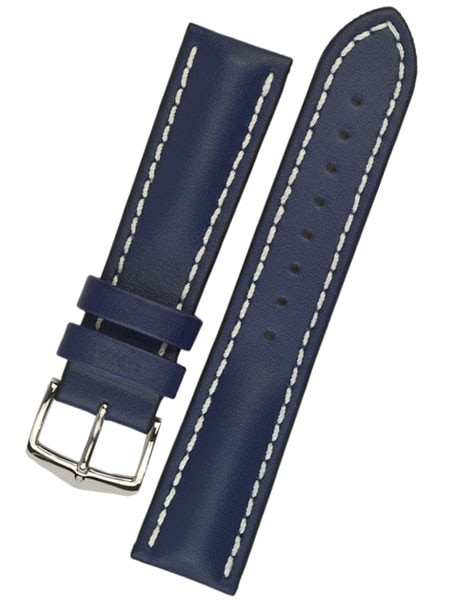 Hirsch Black Heavy Calf Leather Watch Strap #014750-80
