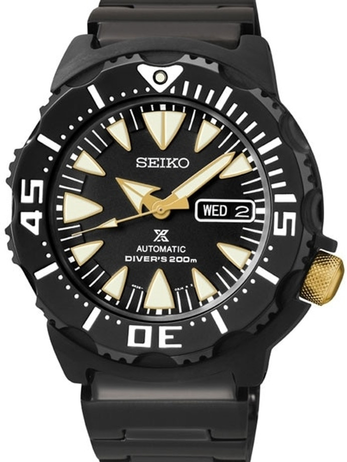 Seiko prospex black 2025 ion automatic dive watch