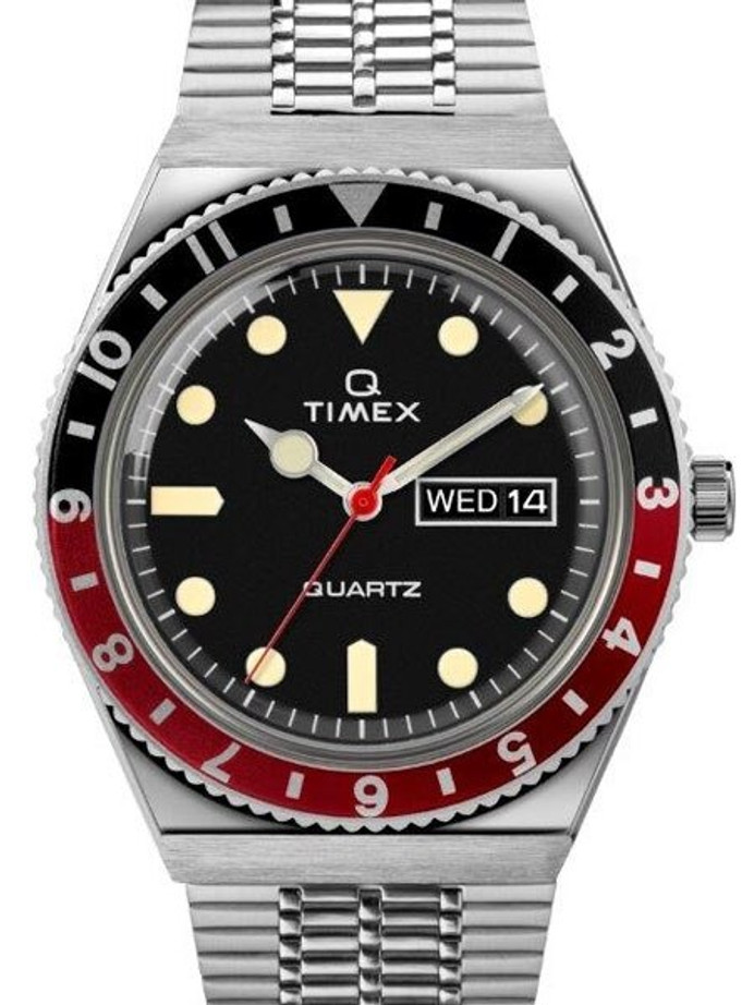 Q TIMEX 1979 REISSUE TW2U61800 ブラック Timex Q Reissue 38mm Stainless Steel Men's Watch TW2U61800