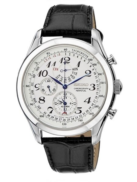 Seiko Chronograph, Alarm Watch with Perpetual Calendar and 44.6mm Stainless  Steel Case #SPC131P1