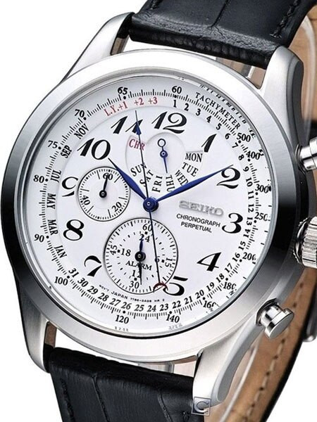 Seiko Chronograph, Alarm Watch with Perpetual Calendar and 44.6mm Stainless  Steel Case #SPC131P1
