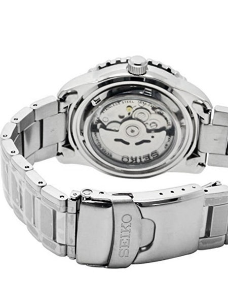 Seiko 5 Sports Automatic 24-Jewel Watch with Black Dial and Red Accents # SRPC57K1
