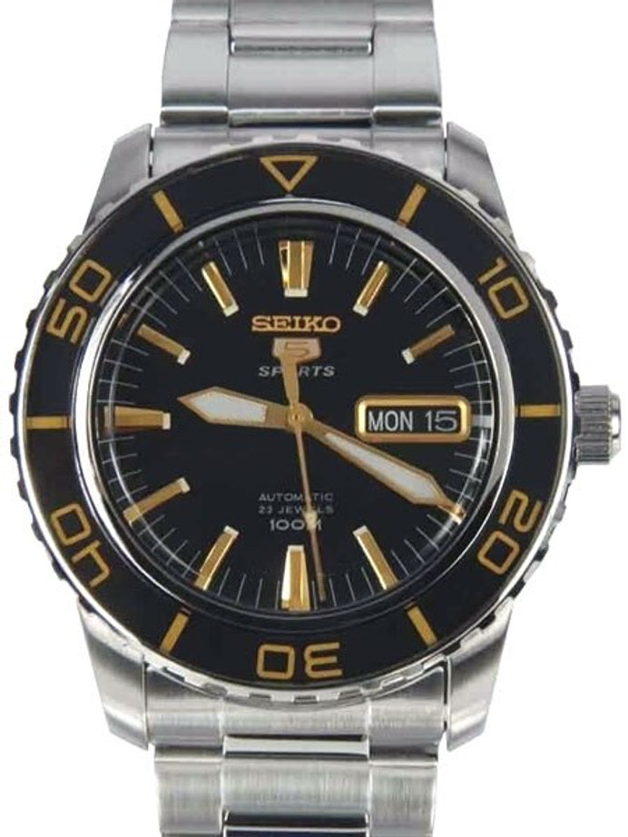 Scratch and Dent - Seiko 41mm Sports 5, 23-Jewel Automatic Watch with Day  and Date Window #SNZH57K1 1