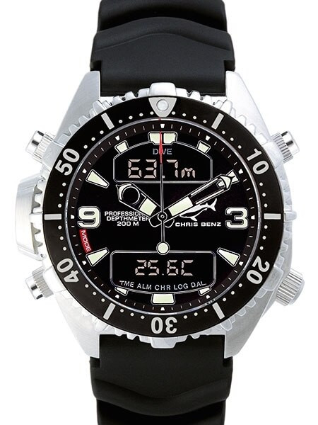 Chris Benz Professional Depth Meter Dive watch with chronograph