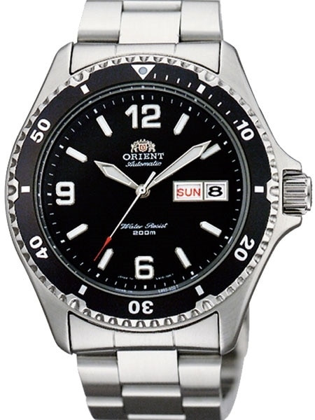 Orient Mako Black Dial Automatic Dive Watch with Stainless Steel