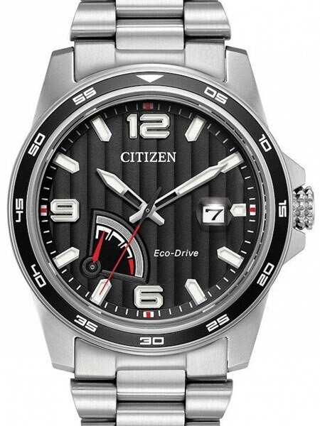 Citizen Eco-Drive Black Dial Sport Watch with stainless steel