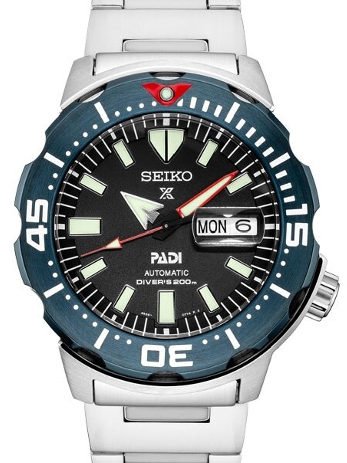 Seiko 38mm Prospex PADI Edition, Solar Dive Watch with Stainless Steel  Bracelet #SNE575