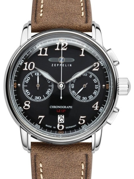 Graf Zeppelin Chronograph watch with sixty minute timer #8678-2