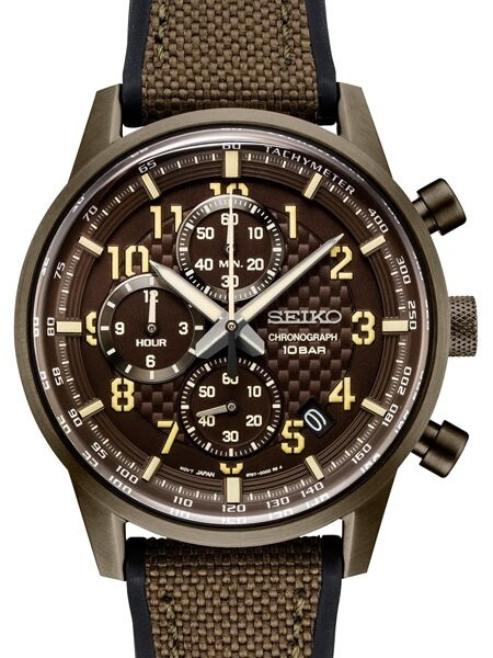 Seiko Quartz Chronograph with Stop-Watch and 12-hour totalizer #SSB371