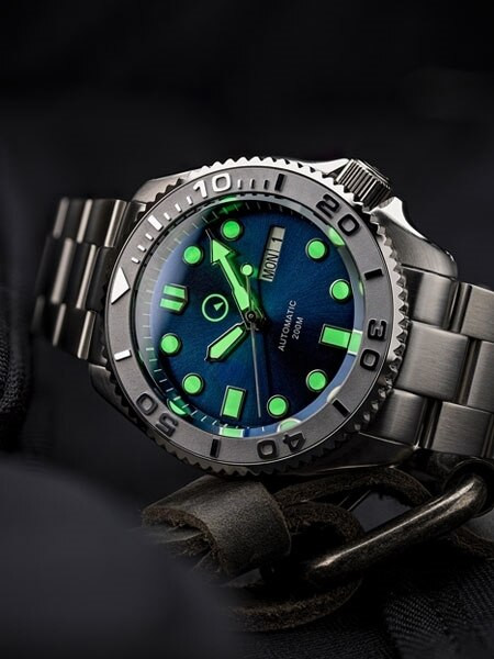 Islander Automatic Dive Watch with a double domed AR sapphire crystal