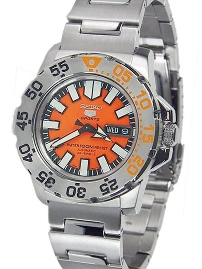 5 Sports "Baby Monster" Automatic Dive Watch Orange Dial #SNZF49K1