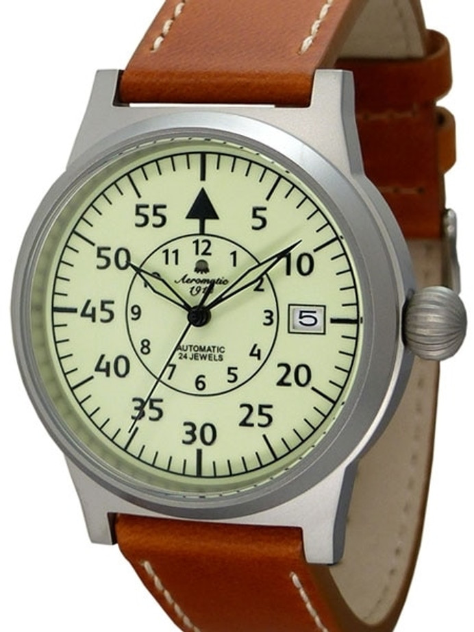 Aeromatic 1912 Automatic Aviator's Watch with Luminous Dial #A1373X