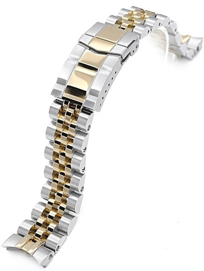 Strapcode Two-Tone ANGUS Jubilee Bracelet for Seiko Alpinist SARB017  #SS201819PGD064 (20mm)