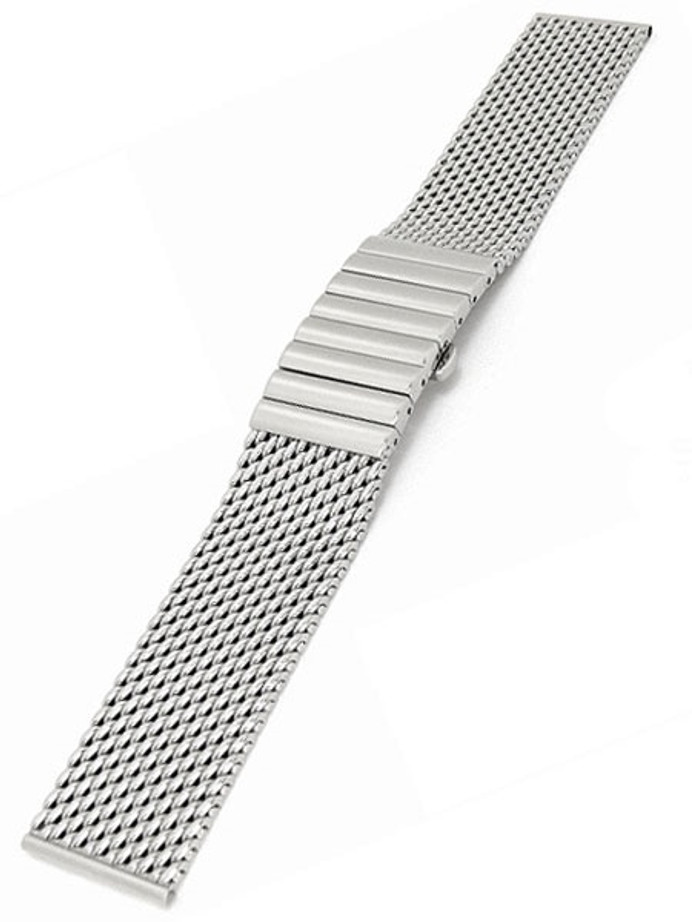 STAIB Polished Mesh Bracelet #STEEL-2792-1192PBS-P (Straight End, 20mm)