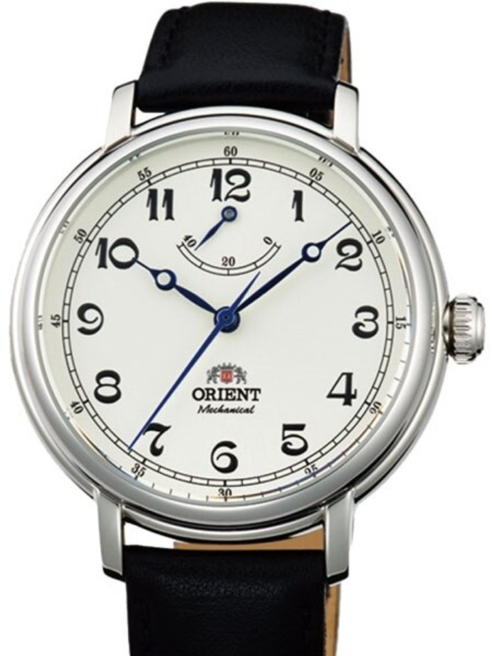 Orient Monarch Manual Winding Watch with White Dial Stainless