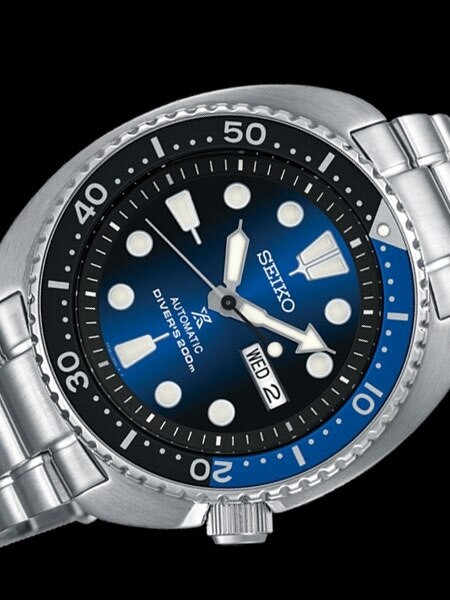 Seiko Turtle Prospex Automatic Dive Watch with Blue Dial and Stainless  Steel Bracelet #SRPC25K, SRPC25K1