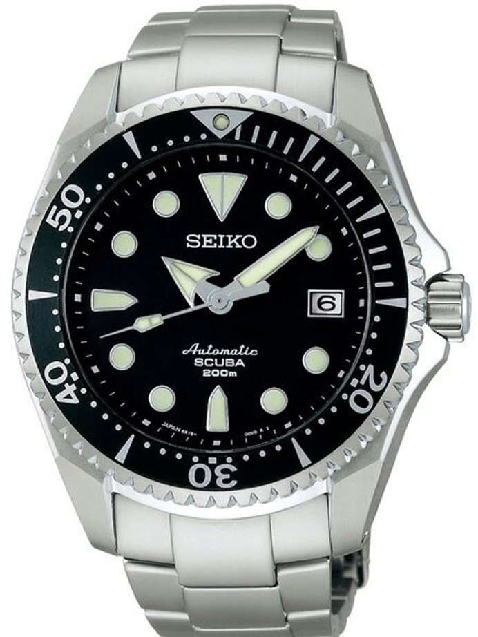 døråbning Morgen lever Seiko Shogun Prospex Automatic Dive Watch with Black Dial and Titanium Case  and Bracelet #SBDC007