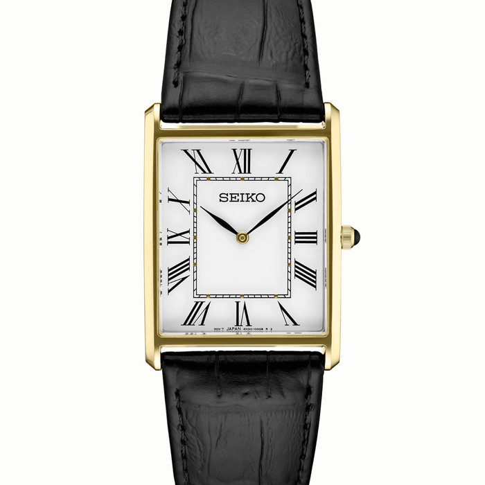 Seiko Classic Thin Quartz Dress Watch with Stainless Steel Case #SWR049