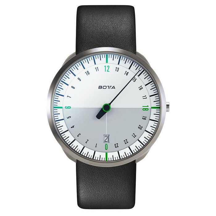 Botta UNO 24 one hand 24-hour Swiss quartz watch with 40mm titanium case #422010