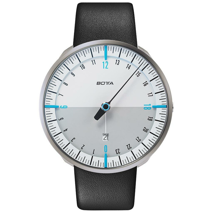 Botta UNO 24 one hand 24-hour Swiss quartz watch with 45mm