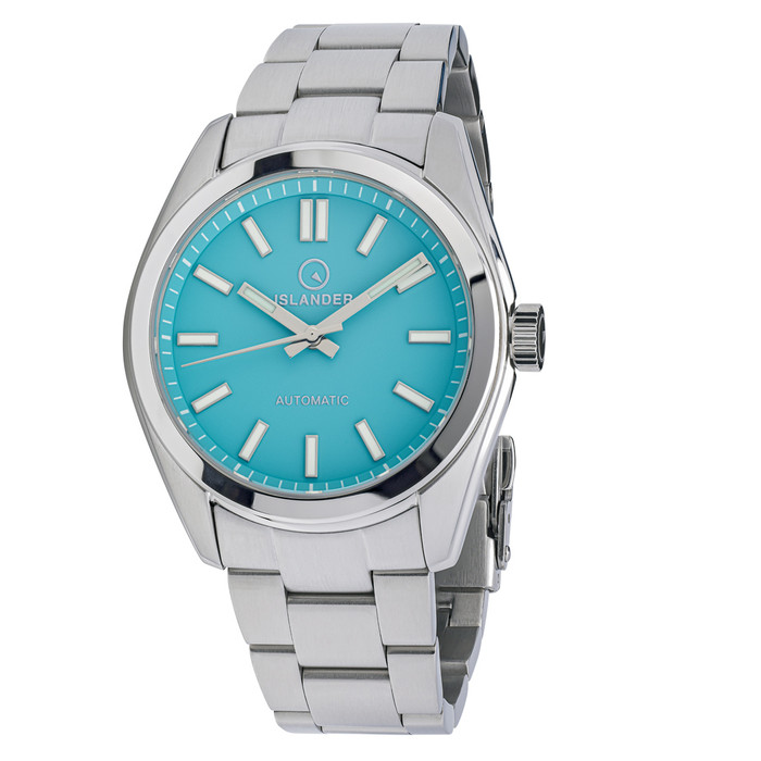 Islander Brookville Hi-Beat Automatic Dress Watch with Robin's Egg Blue Dial, AR Sapphire Crystal #ISL-85 zoom zoom