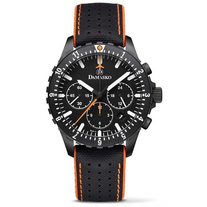Damasko Black DLC 42mm Chronograph with a Stopwatch and a 12-hour