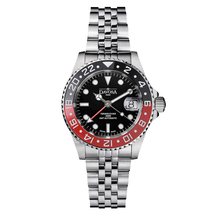 Davosa 40mm Swiss Made Ternos Ceramic GMT Automatic with Coke