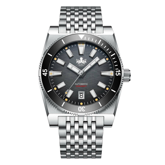 Phoibos Narwhal 300M Automatic Diver with Grey Dial #PY037C zoom