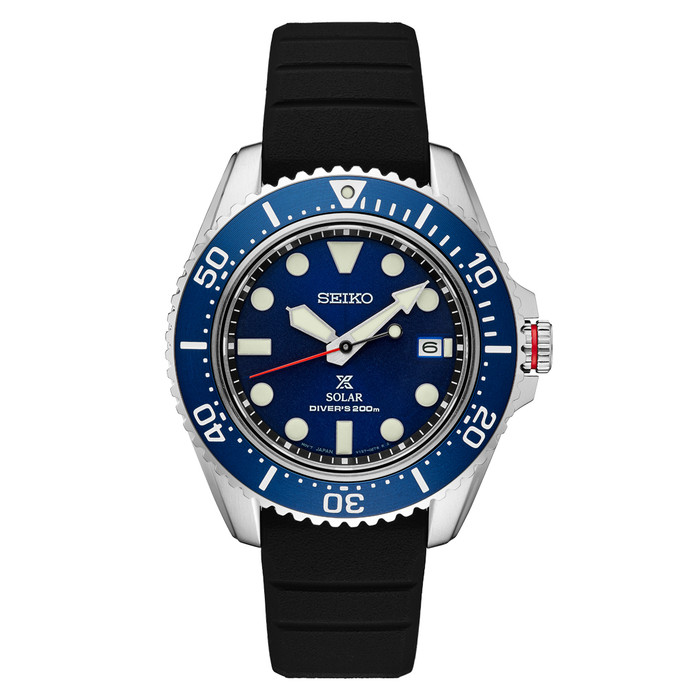 Seiko Prospex Solar Dive Watch with Sapphire Crystal and Black Dial #SNE589