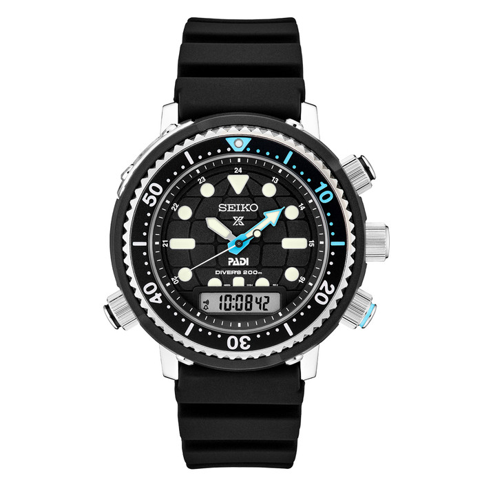 Seiko Prospex Solar Dive Watch with Sapphire Crystal and Black Dial #SNE589