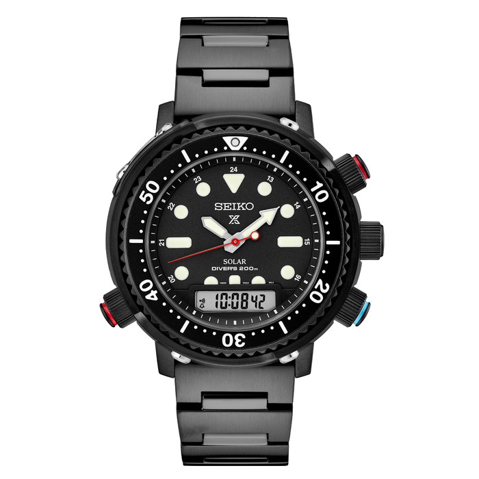 SEIKO PROSPEX ブラックダイアル 時計 Seiko Prospex Limited Edition Black Analog-Digital Dive Watch